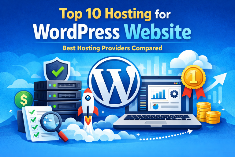 Top 10 WordPress hosting providers comparison with performance, speed and pricing overview